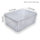 Plastic Food Grade Clear DIY Cookies Box 24Pcs / Pack 21x15x8 Cms - Willow
